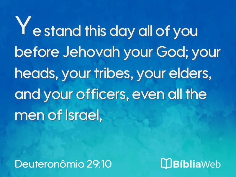 Deuteronômio 29:10 em imagem para compartilhar