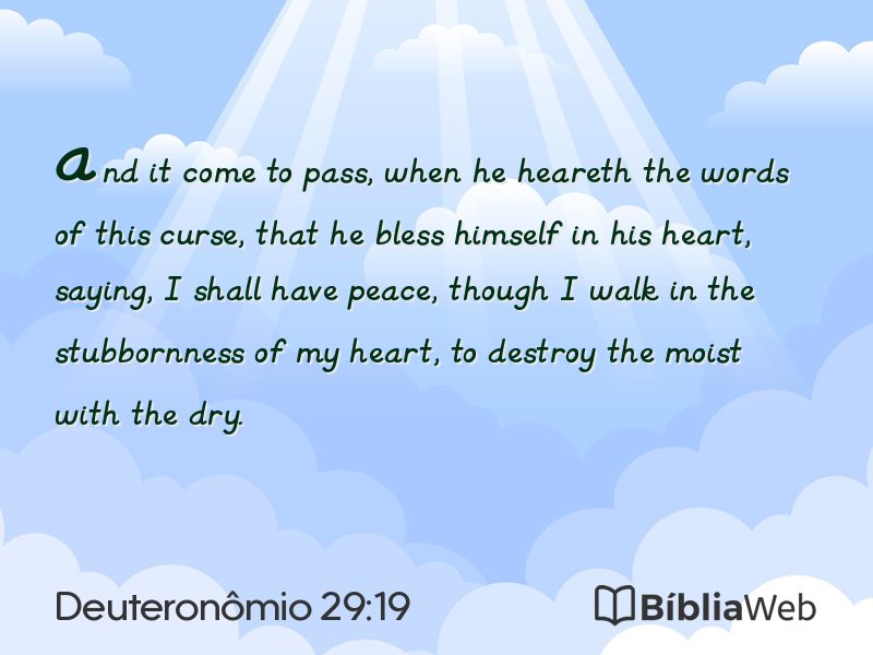 Deuteronômio 29:19 em imagem para compartilhar