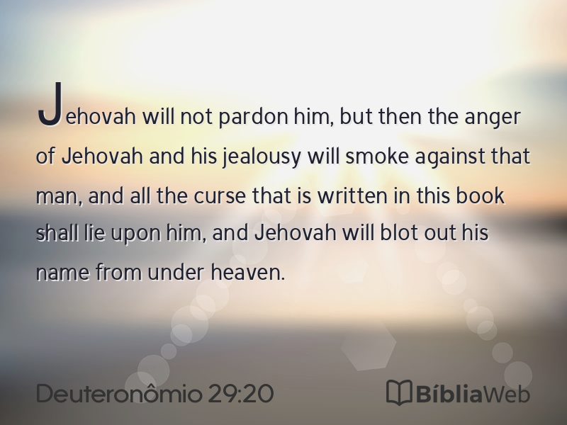 Deuteronômio 29:20 em imagem para compartilhar