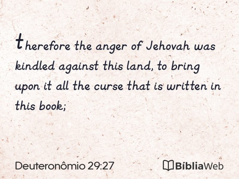 Deuteronômio 29:27 em imagem para compartilhar