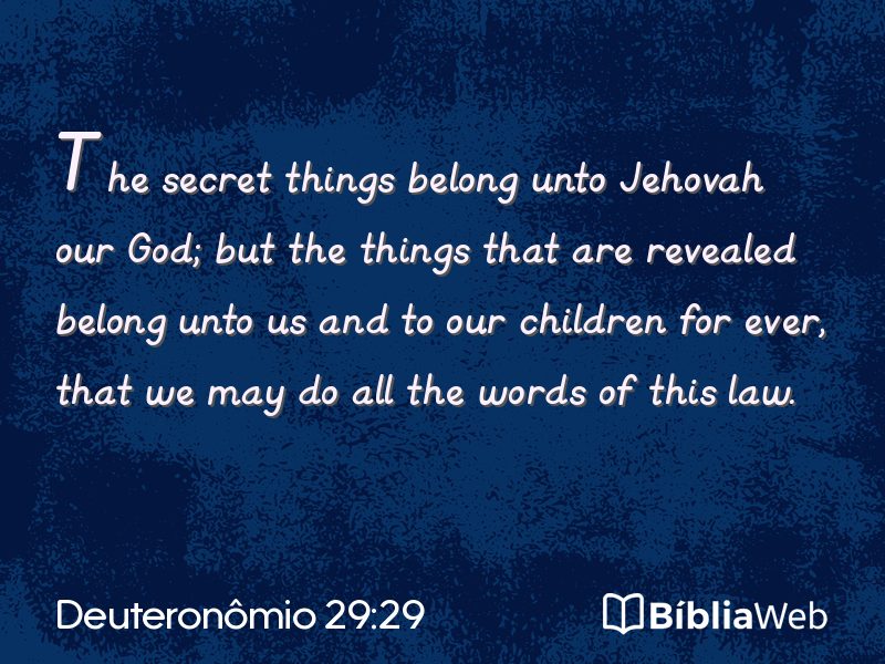 Deuteronômio 29:29 em imagem para compartilhar