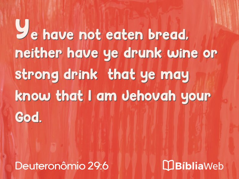 Deuteronômio 29:6 em imagem para compartilhar