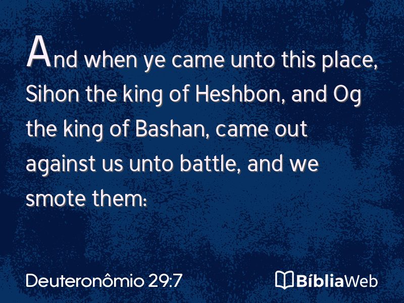 Deuteronômio 29:7 em imagem para compartilhar