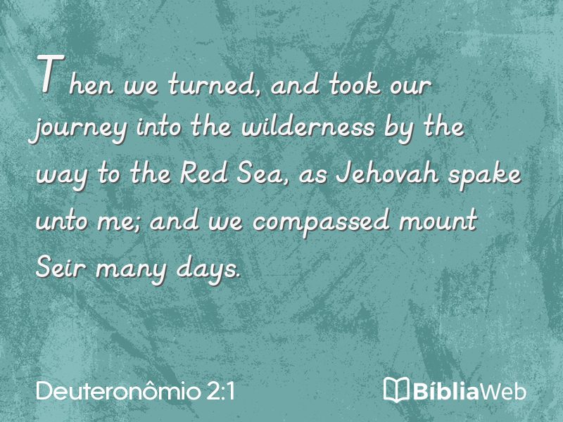 Deuteronômio 2:1 em imagem para compartilhar