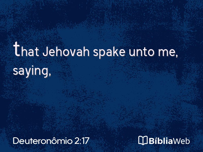 Deuteronômio 2:17 em imagem para compartilhar