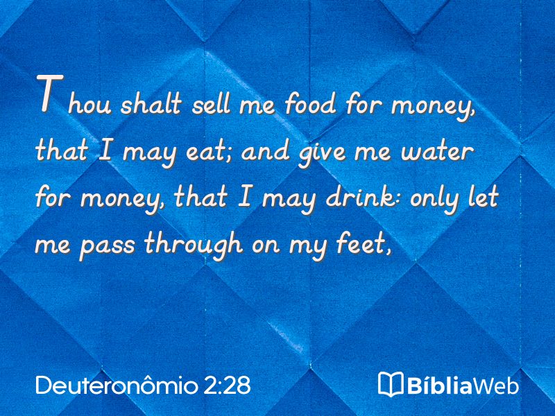 Deuteronômio 2:28 em imagem para compartilhar