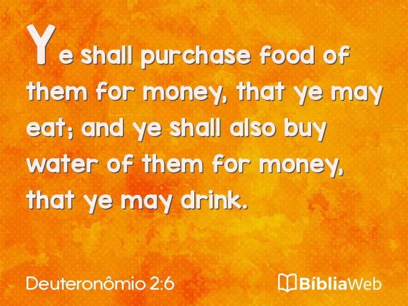 Deuteronômio 2:6 em imagem para compartilhar