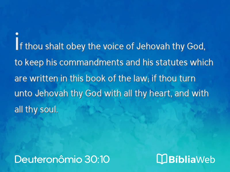 Deuteronômio 30:10 em imagem para compartilhar