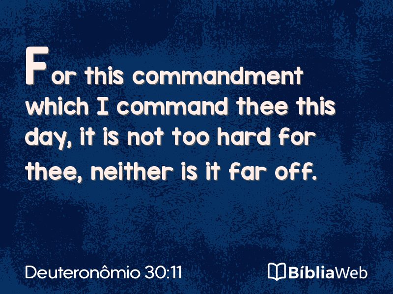 Deuteronômio 30:11 em imagem para compartilhar