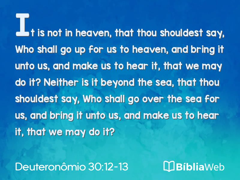 Deuteronômio 30:12-13 em imagem para compartilhar