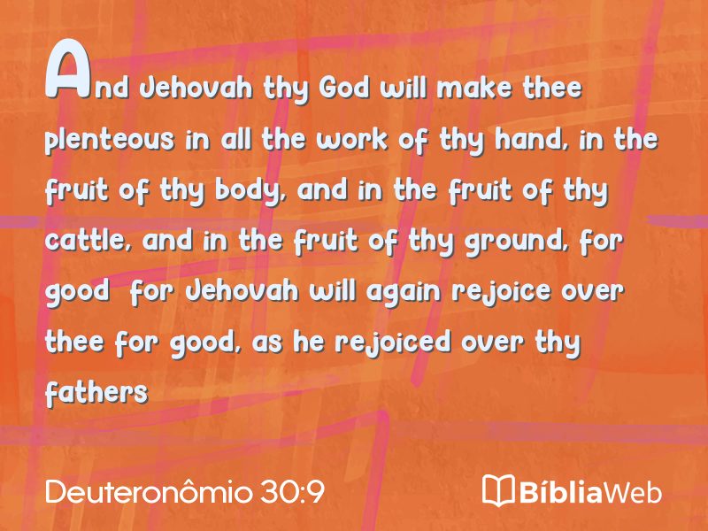 Deuteronômio 30:9 em imagem para compartilhar