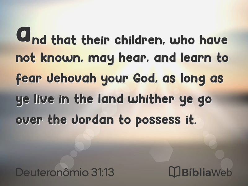 Deuteronômio 31:13 em imagem para compartilhar