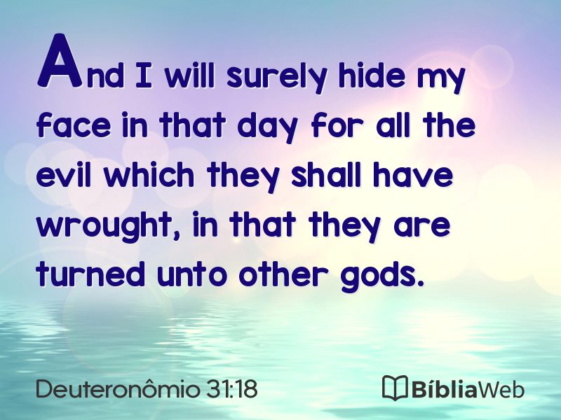 Deuteronômio 31:18 em imagem para compartilhar