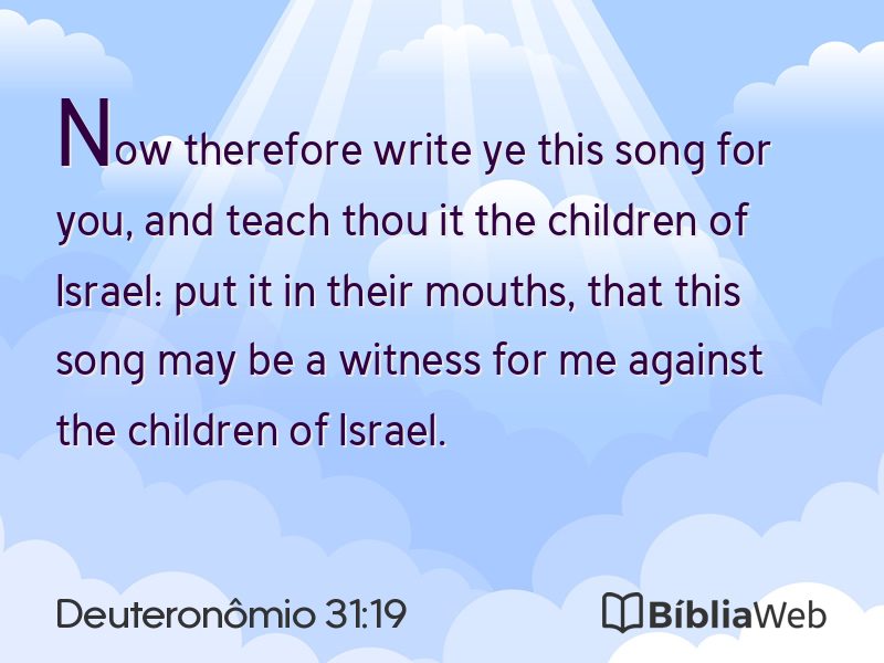 Deuteronômio 31:19 em imagem para compartilhar