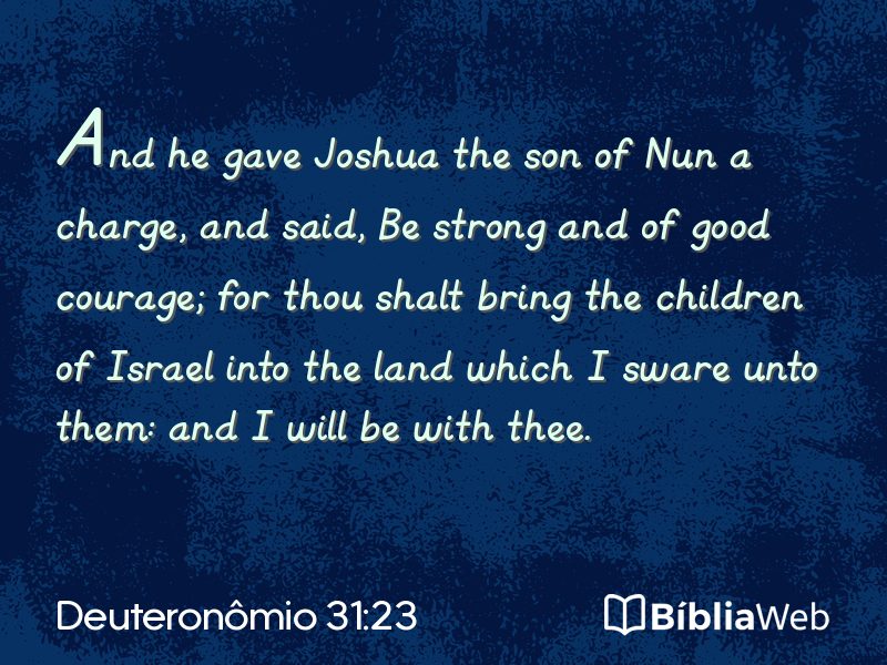 Deuteronômio 31:23 em imagem para compartilhar