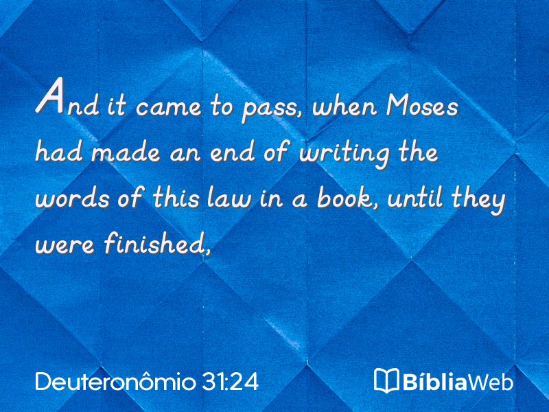 Deuteronômio 31:24 em imagem para compartilhar