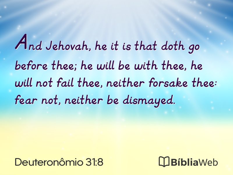 Deuteronômio 31:8 em imagem para compartilhar