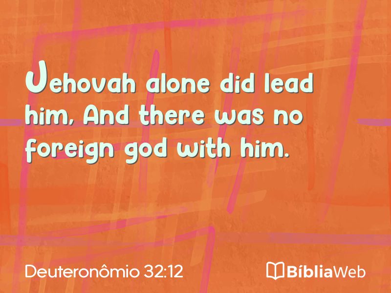 Deuteronômio 32:12 em imagem para compartilhar