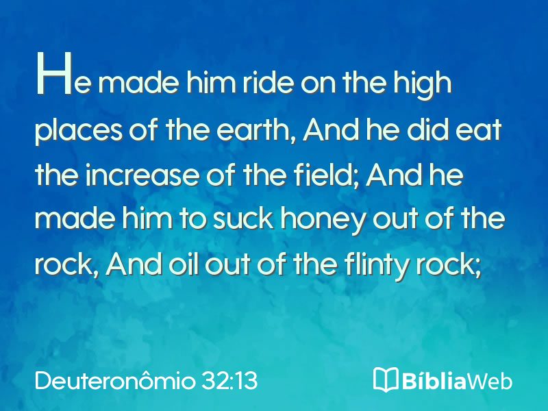 Deuteronômio 32:13 em imagem para compartilhar