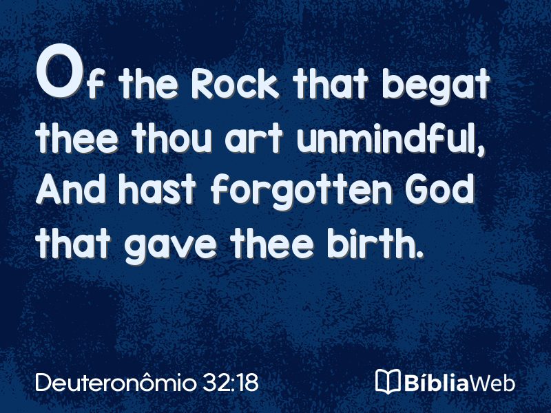 Deuteronômio 32:18 em imagem para compartilhar