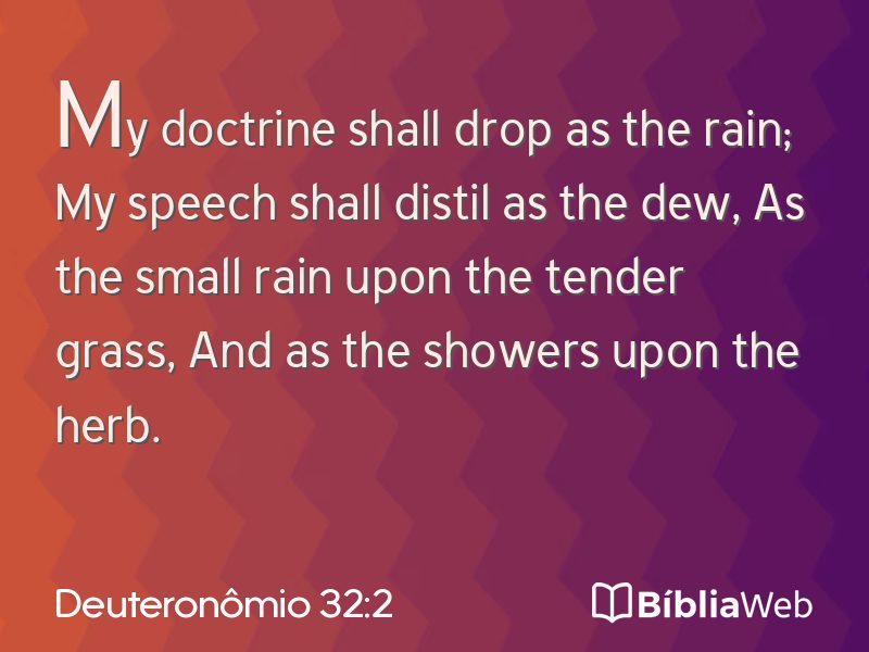 Deuteronômio 32:2 em imagem para compartilhar