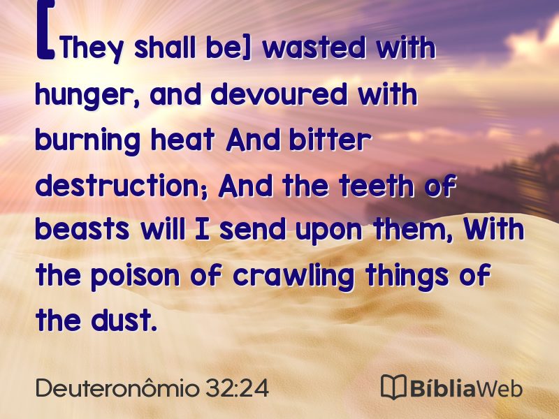 Deuteronômio 32:24 em imagem para compartilhar