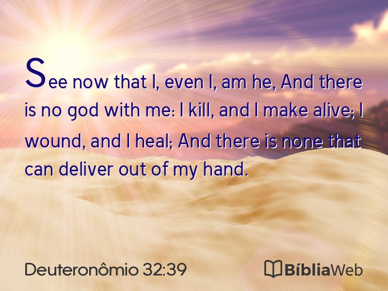 Deuteronômio 32:39 em imagem para compartilhar