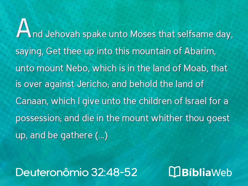 Deuteronômio 32:48-52 em imagem para compartilhar