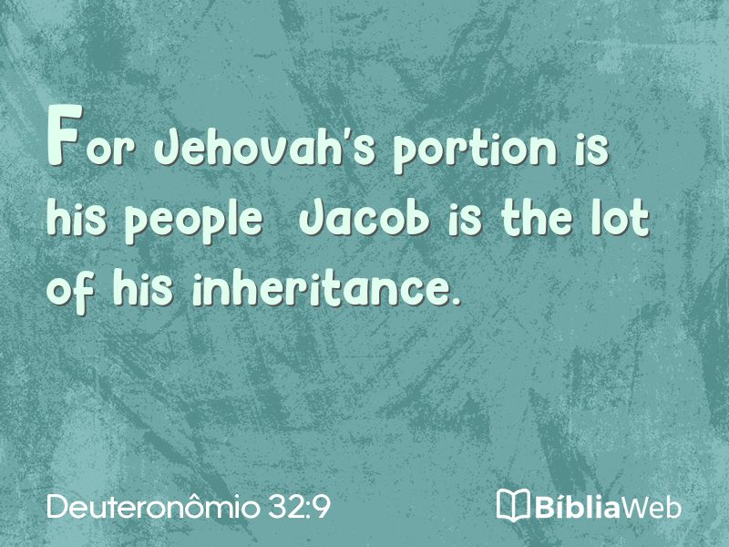 Deuteronômio 32:9 em imagem para compartilhar