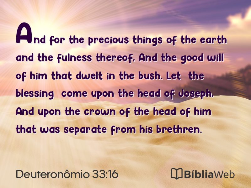 Deuteronômio 33:16 em imagem para compartilhar