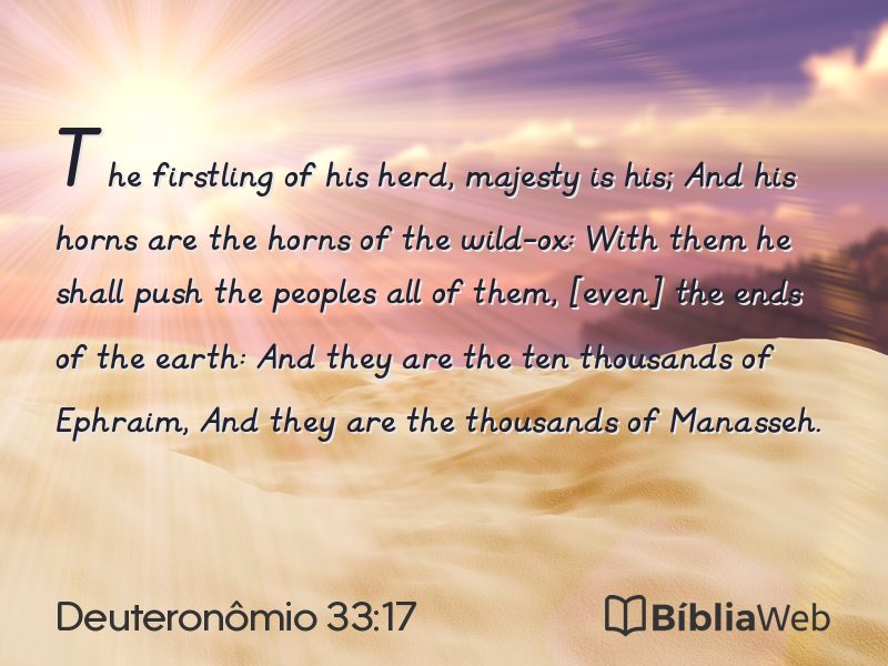 Deuteronômio 33:17 em imagem para compartilhar