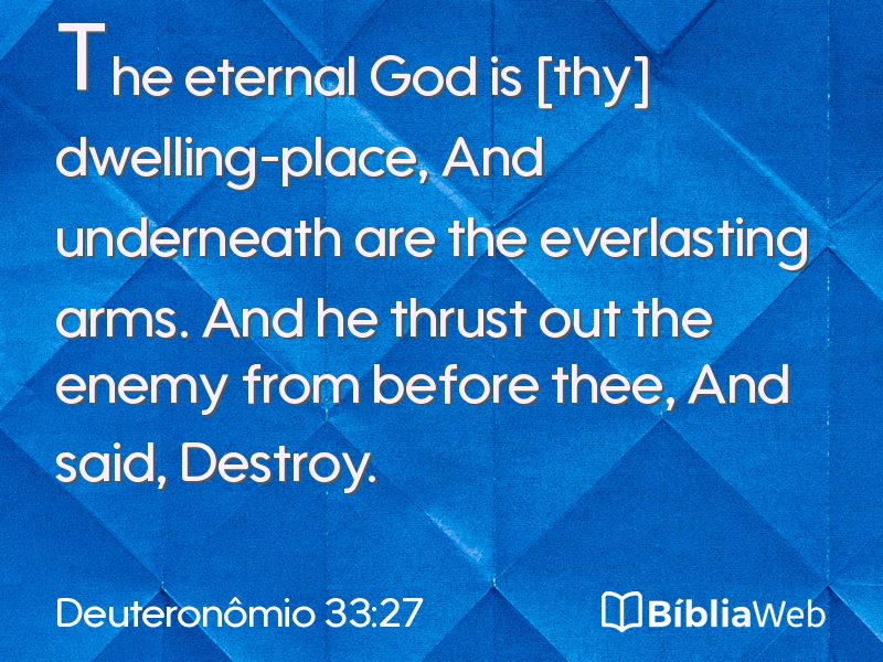 Deuteronômio 33:27 em imagem para compartilhar