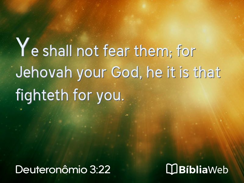 Deuteronômio 3:22 em imagem para compartilhar