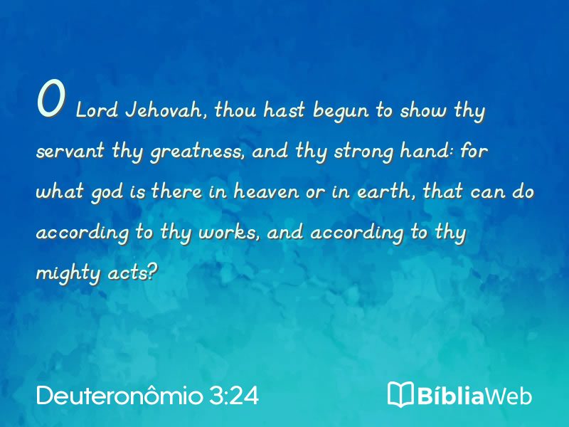 Deuteronômio 3:24 em imagem para compartilhar