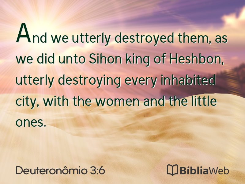 Deuteronômio 3:6 em imagem para compartilhar