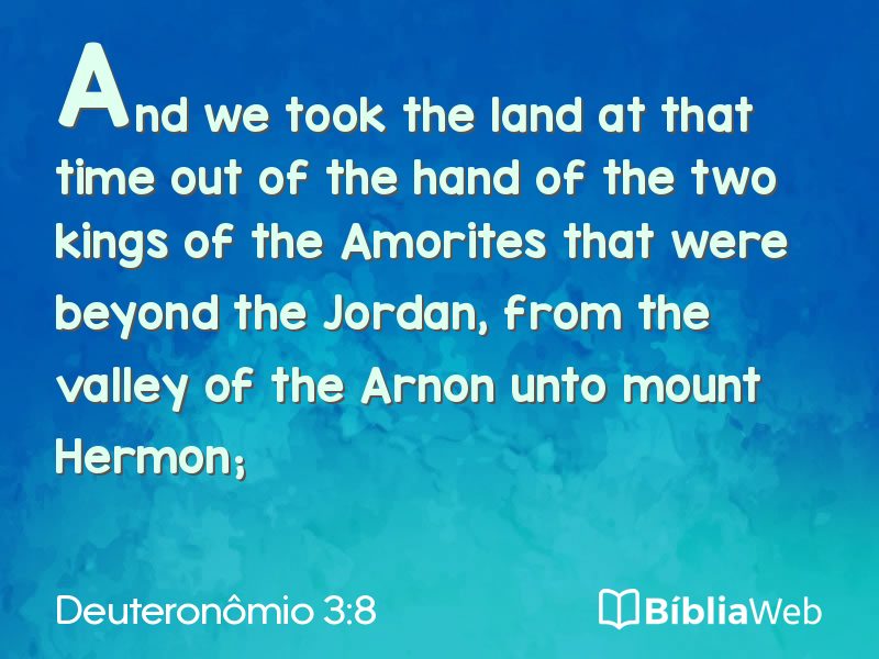 Deuteronômio 3:8 em imagem para compartilhar