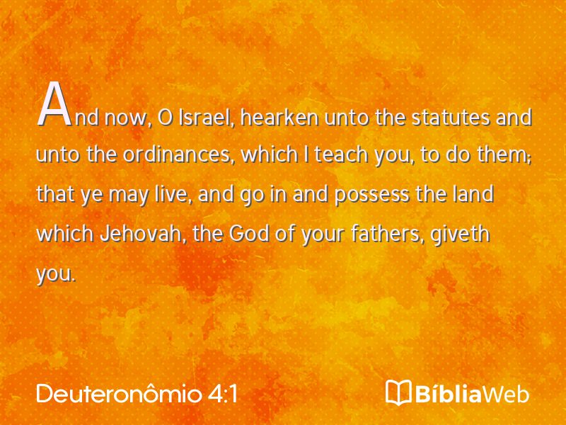 Deuteronômio 4:1 em imagem para compartilhar