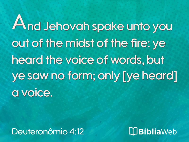 Deuteronômio 4:12 em imagem para compartilhar