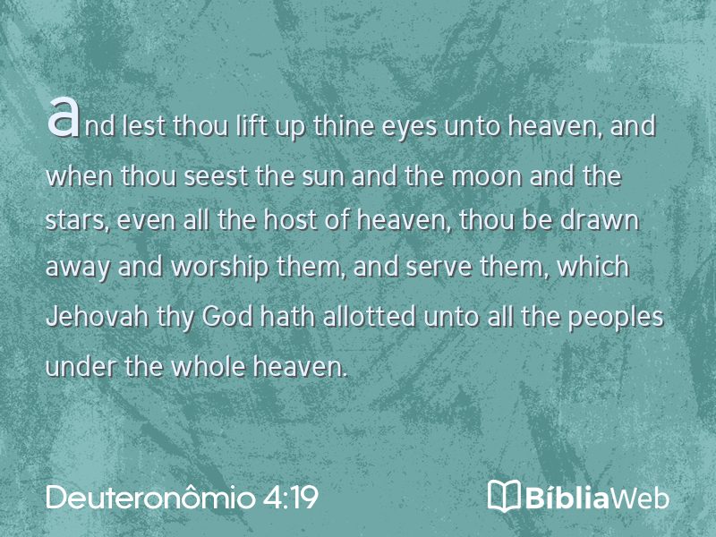 Deuteronômio 4:19 em imagem para compartilhar