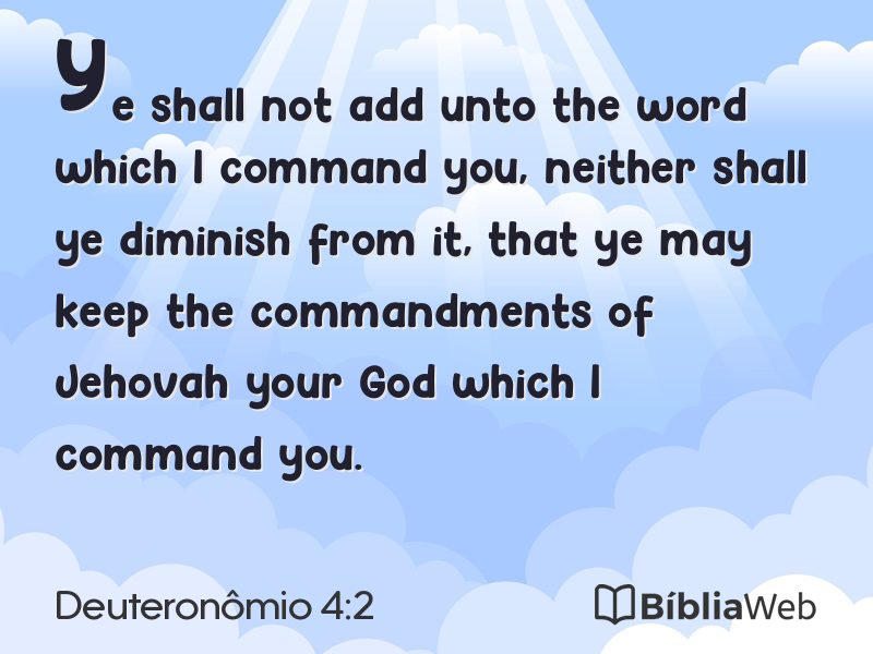 Deuteronômio 4:2 em imagem para compartilhar