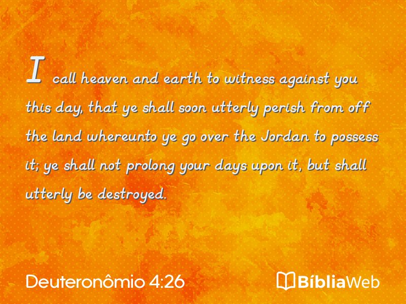 Deuteronômio 4:26 em imagem para compartilhar