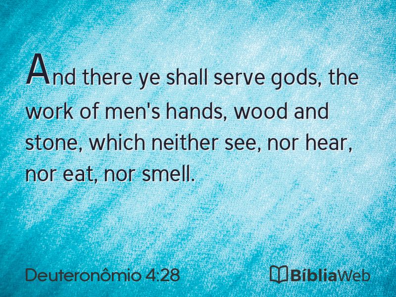 Deuteronômio 4:28 em imagem para compartilhar