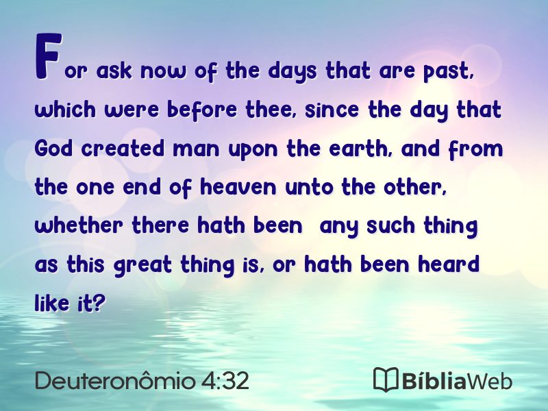 Deuteronômio 4:32 em imagem para compartilhar