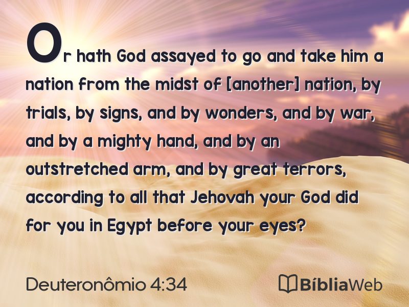 Deuteronômio 4:34 em imagem para compartilhar
