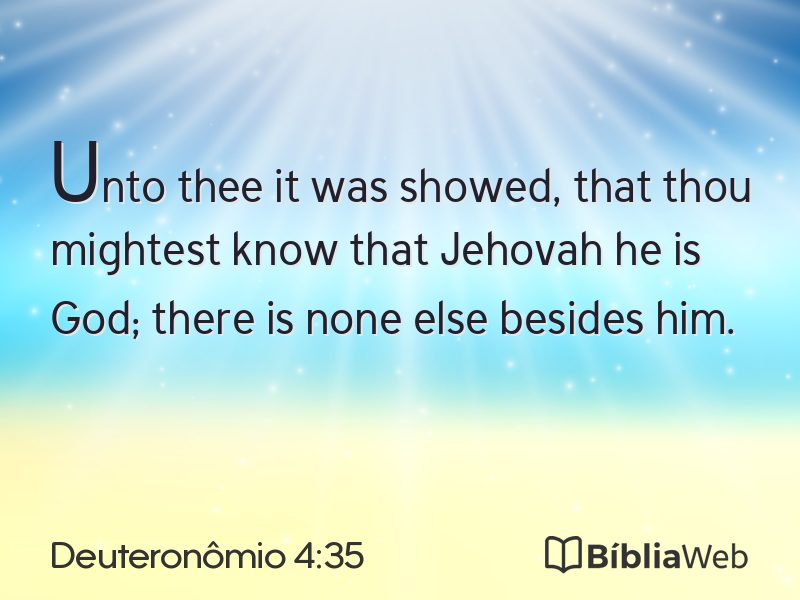 Deuteronômio 4:35 em imagem para compartilhar