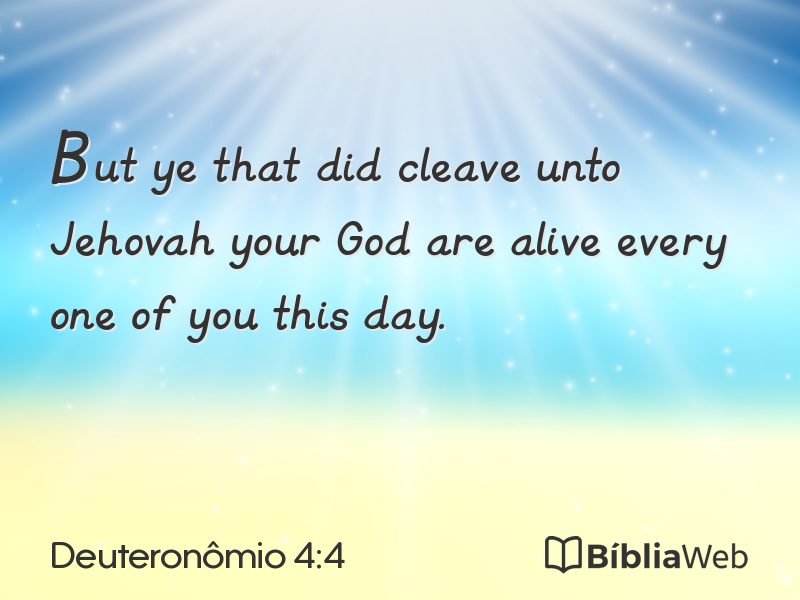 Deuteronômio 4:4 em imagem para compartilhar