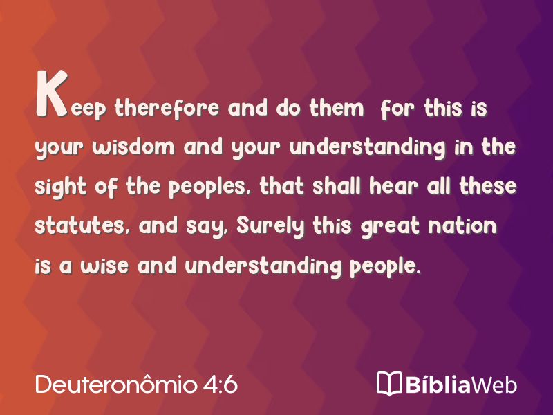 Deuteronômio 4:6 em imagem para compartilhar