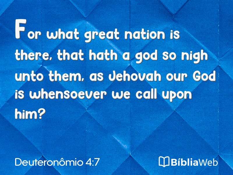 Deuteronômio 4:7 em imagem para compartilhar