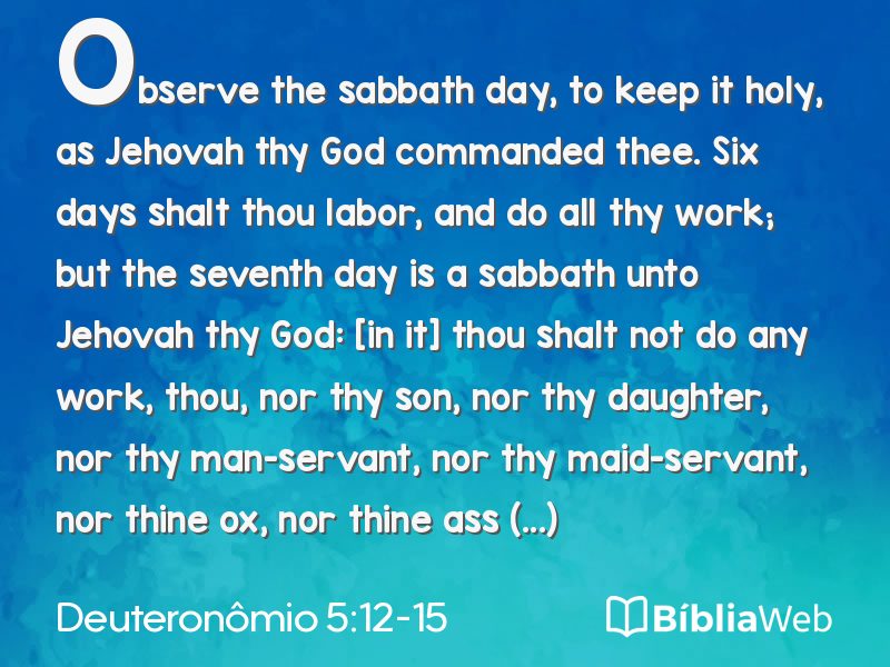 Deuteronômio 5:12-15 em imagem para compartilhar