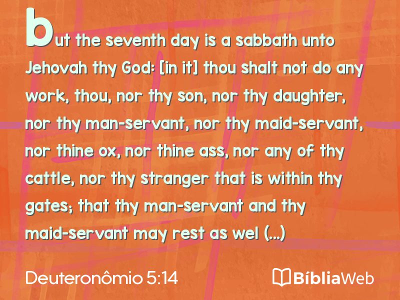 Deuteronômio 5:14 em imagem para compartilhar
